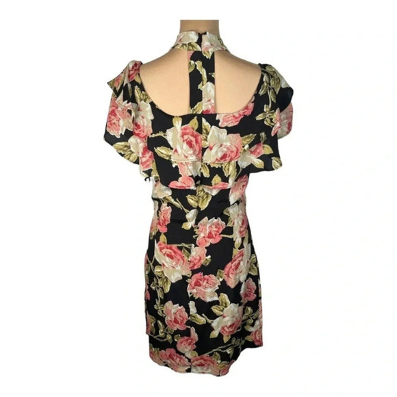 🌹 URBAN OUTFITTERS roe + may Dottie Floral Choker Mini Dress size Medium - Picture 6 of 13